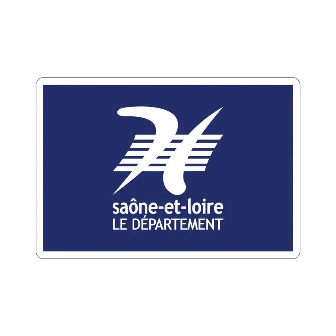 Flag of Saône et Loire France STICKER Vinyl Die-Cut Decal 4 Inch - The Sticker Space