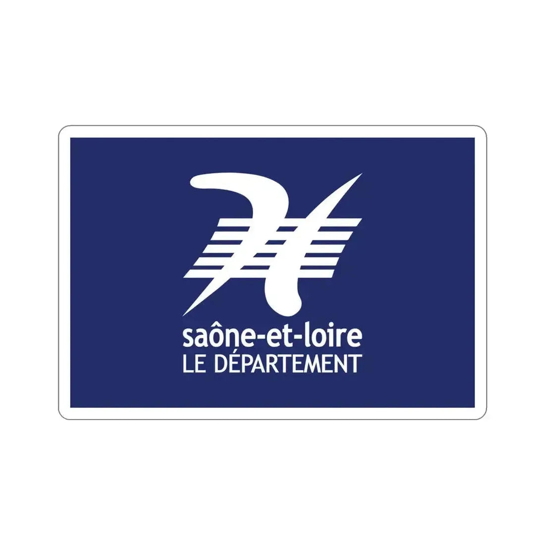 Flag of Saône et Loire France STICKER Vinyl Die-Cut Decal 5 Inch - The Sticker Space
