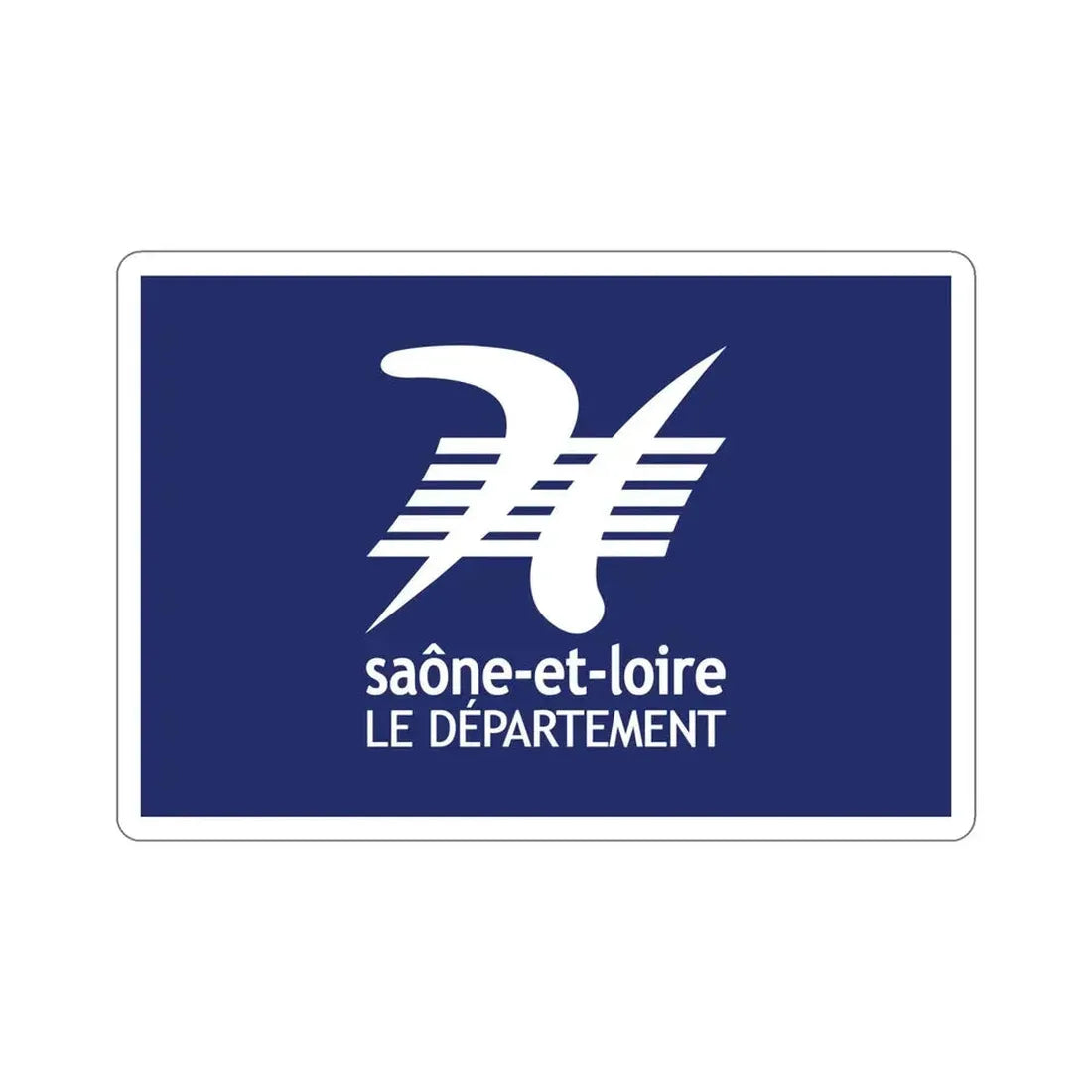Flag of Saône et Loire France STICKER Vinyl Die-Cut Decal - The Sticker Space