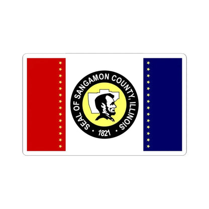 Flag of Sangamon County Illinois (United States) STICKER Vinyl Kiss-Cut Decal - The Sticker Space