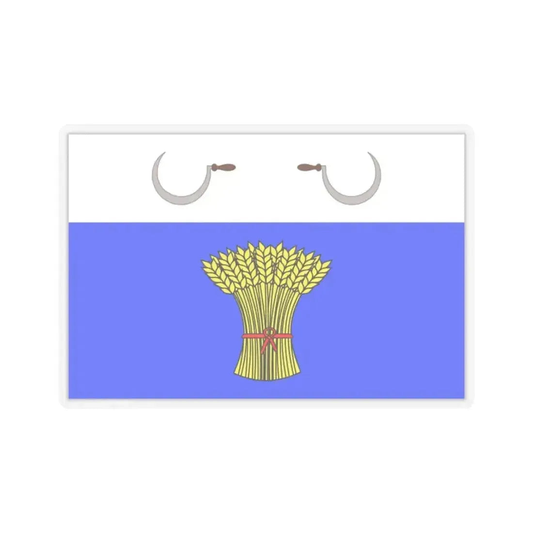 Flag of Sannat Malta - STICKER Vinyl Kiss-Cut Decal 2 Inch Transparent - The Sticker Space