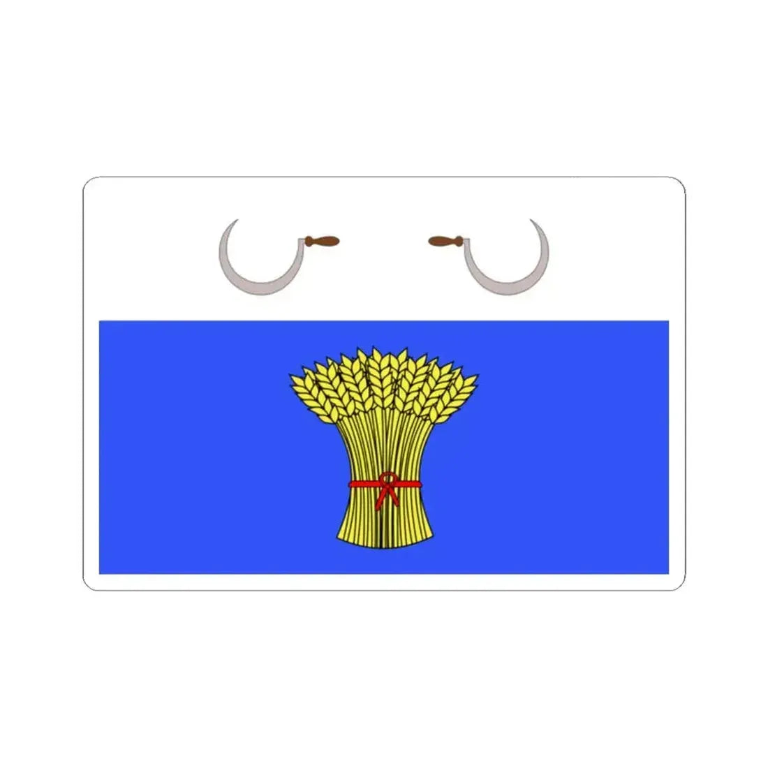 Flag of Sannat Malta - STICKER Vinyl Kiss-Cut Decal 2 Inch White - The Sticker Space