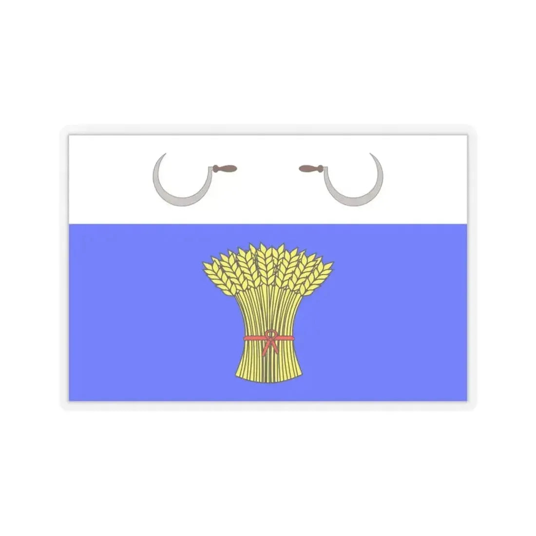 Flag of Sannat Malta - STICKER Vinyl Kiss-Cut Decal 3 Inch Transparent - The Sticker Space