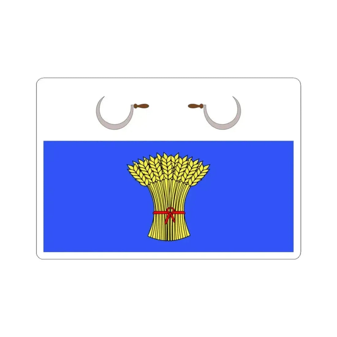 Flag of Sannat Malta - STICKER Vinyl Kiss-Cut Decal 3 Inch White - The Sticker Space