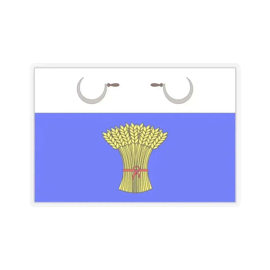 Flag of Sannat Malta - STICKER Vinyl Kiss-Cut Decal 4 Inch Transparent - The Sticker Space