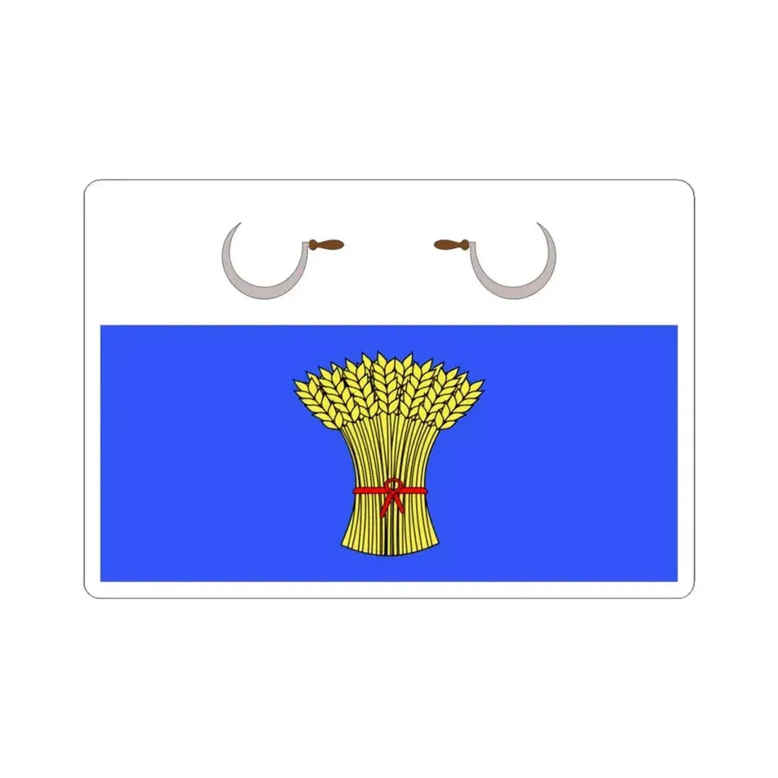 Flag of Sannat Malta - STICKER Vinyl Kiss-Cut Decal 4 Inch White - The Sticker Space