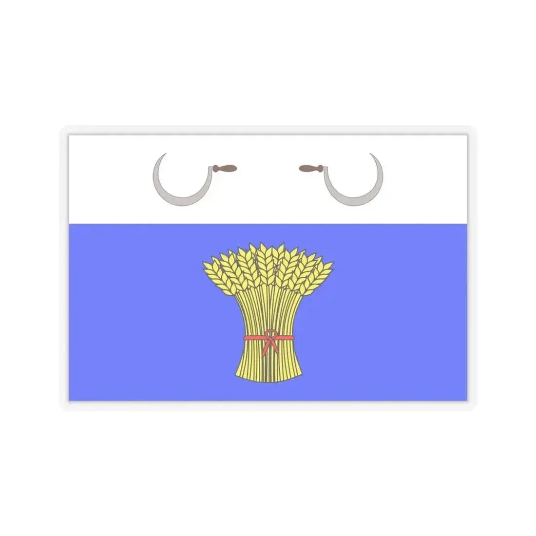 Flag of Sannat Malta - STICKER Vinyl Kiss-Cut Decal 6 Inch Transparent - The Sticker Space