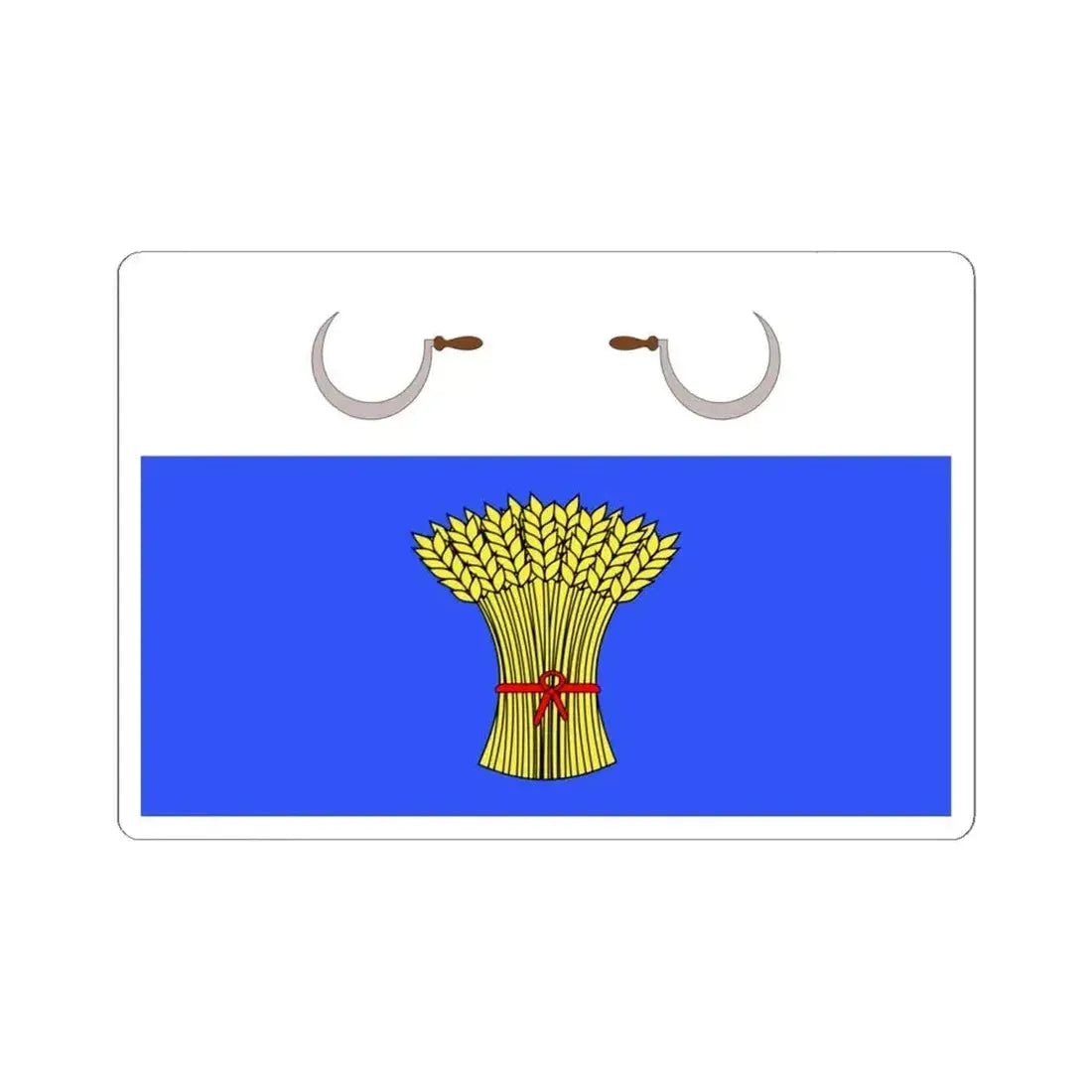 Flag of Sannat Malta - STICKER Vinyl Kiss-Cut Decal 6 Inch White - The Sticker Space