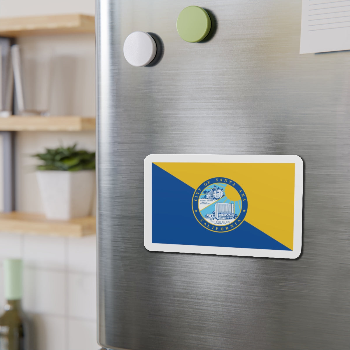 Flag of Santa Ana California - Die-Cut Magnet-The Sticker Space