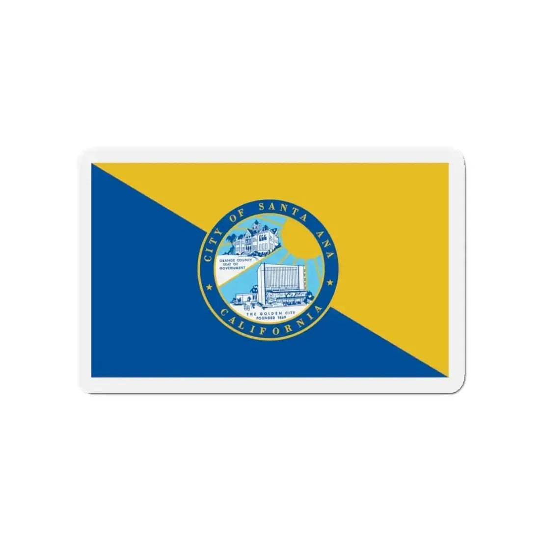 Flag of Santa Ana California - Refrigerator Magnet - The Sticker Space