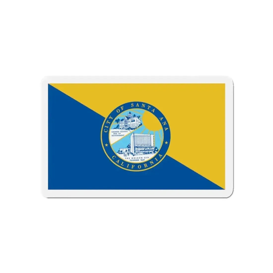 Flag of Santa Ana California - Refrigerator Magnet - The Sticker Space