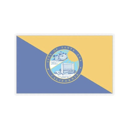 Flag of Santa Ana, California - STICKER Vinyl Kiss-Cut Decal 2 Inch Transparent - The Sticker Space