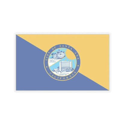 Flag of Santa Ana, California - STICKER Vinyl Kiss-Cut Decal 4 Inch Transparent - The Sticker Space
