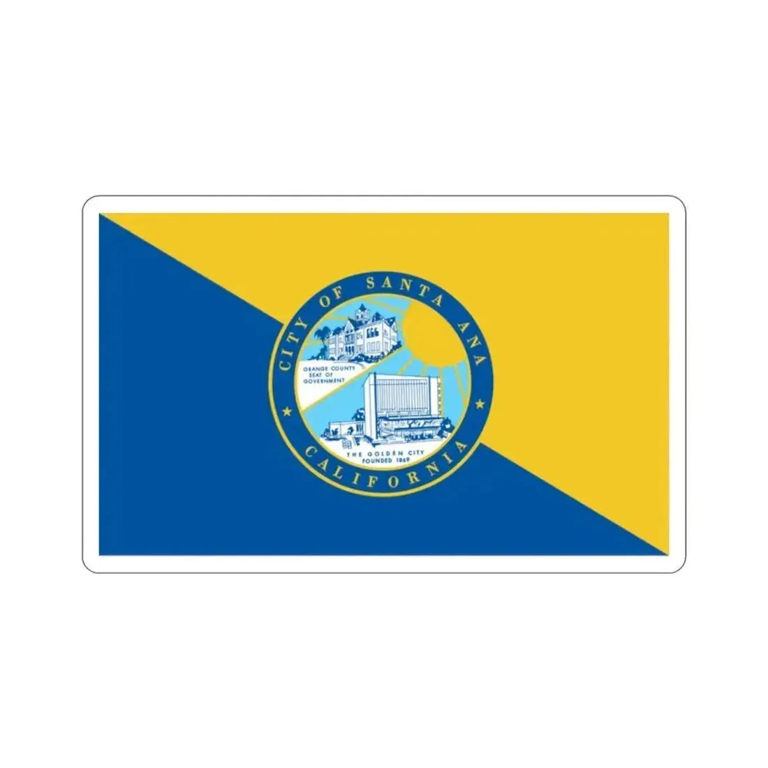 Flag of Santa Ana California USA STICKER Vinyl Die-Cut Decal 2 Inch - The Sticker Space