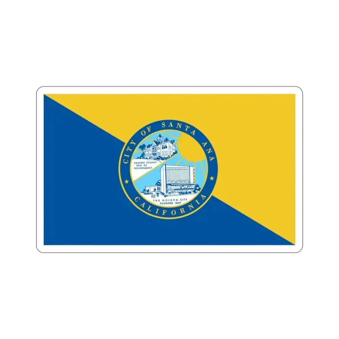 Flag of Santa Ana California USA STICKER Vinyl Die-Cut Decal 3 Inch - The Sticker Space
