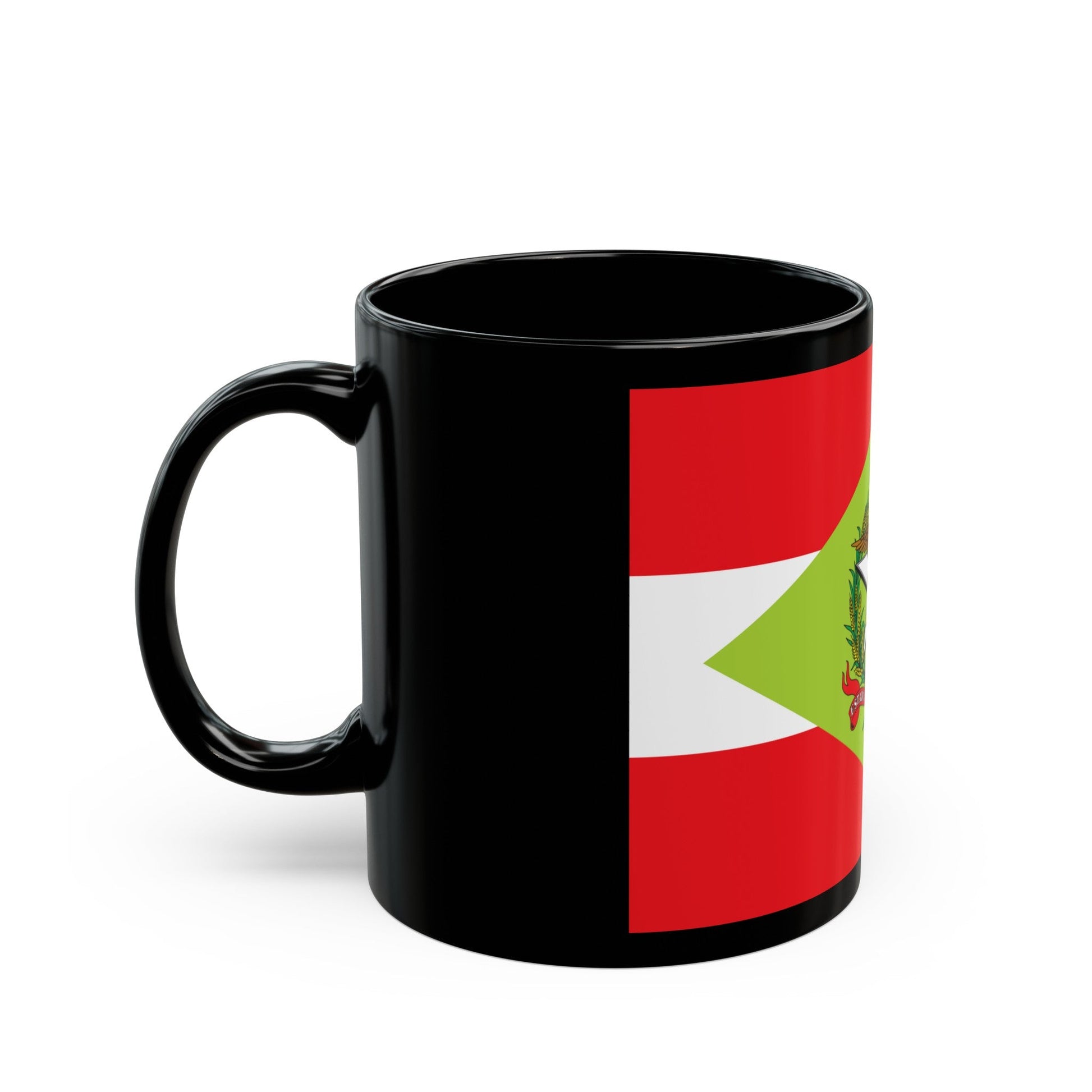 Flag of Santa Catarina Brazil - Black Coffee Mug-The Sticker Space