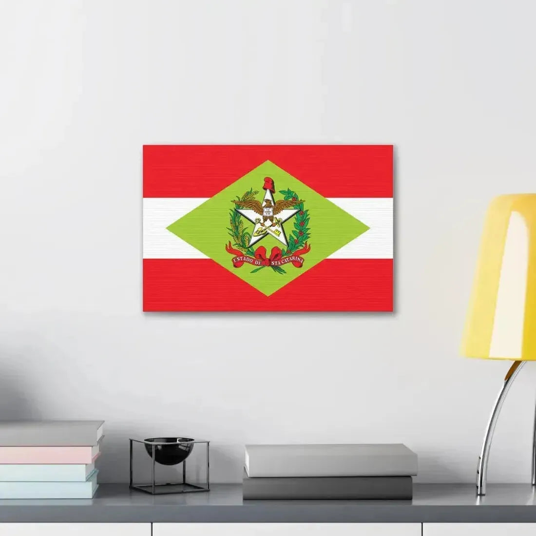 Flag of Santa Catarina Brazil - Canvas Wall Art - The Sticker Space