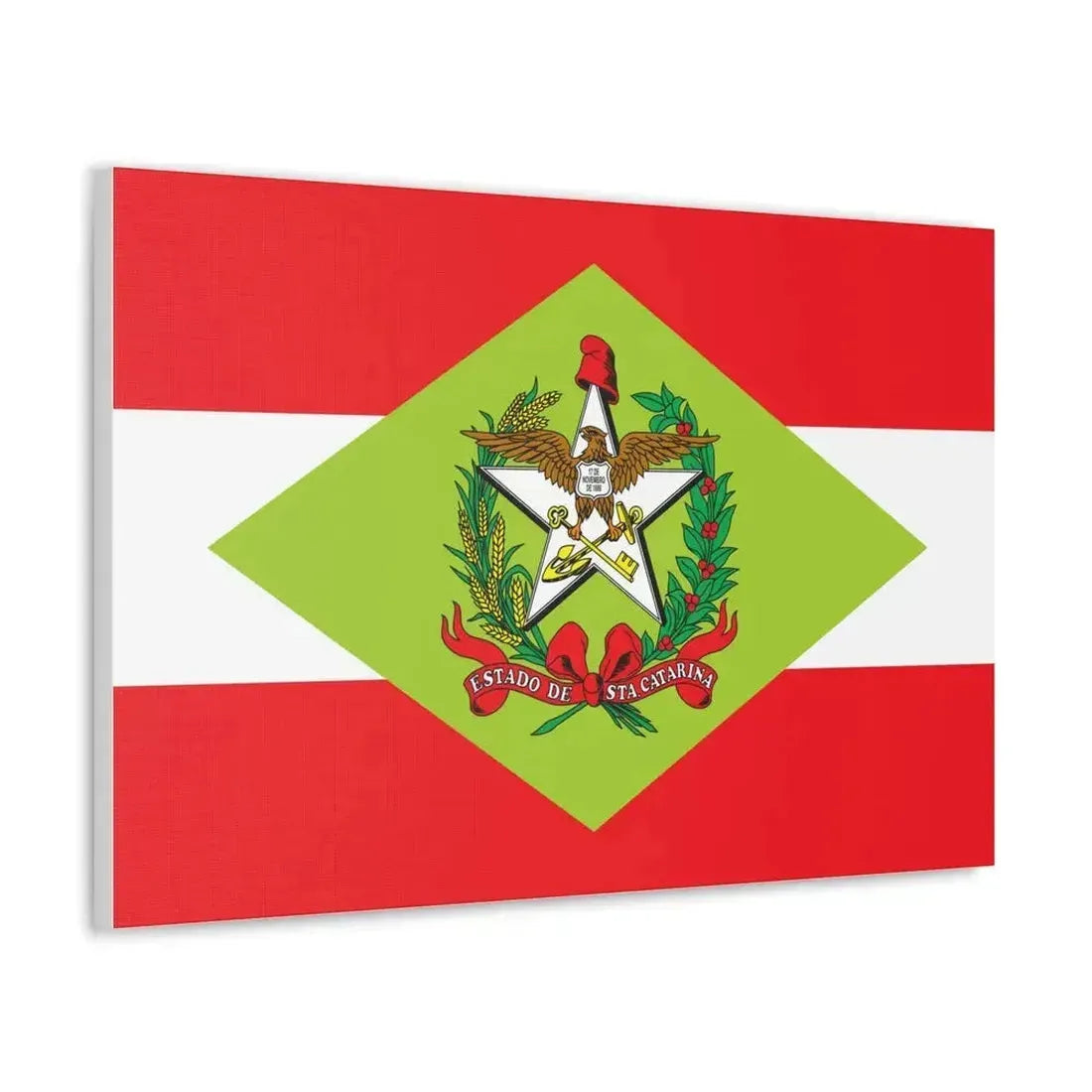 Flag of Santa Catarina Brazil - Canvas Wall Art - The Sticker Space