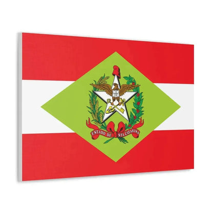 Flag of Santa Catarina Brazil - Canvas Wall Art - The Sticker Space