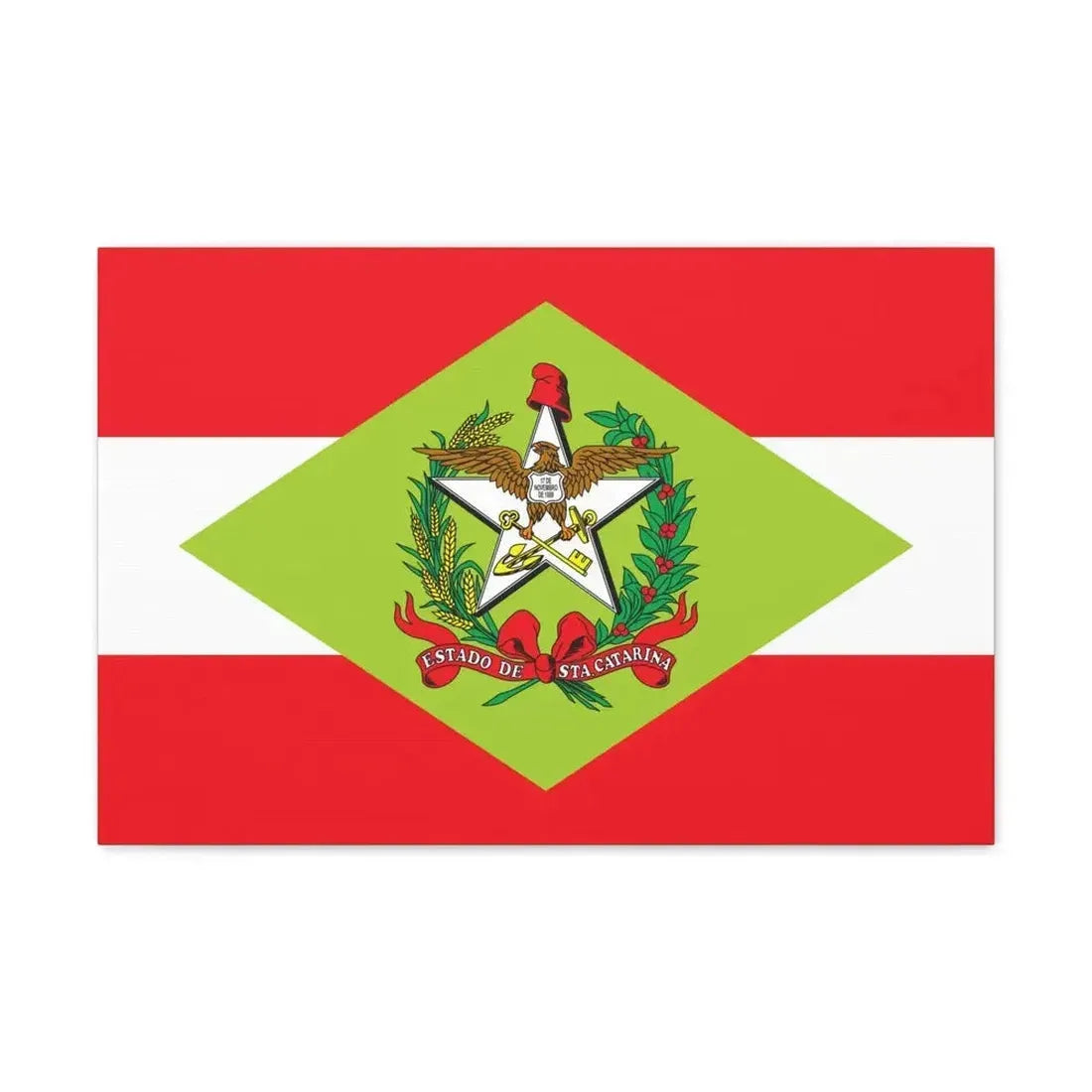 Flag of Santa Catarina Brazil - Canvas Wall Art - The Sticker Space