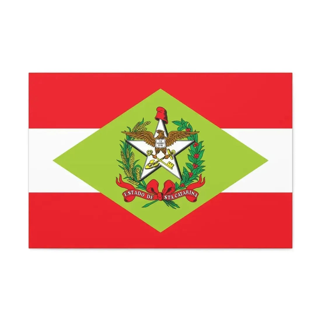 Flag of Santa Catarina Brazil - Canvas Wall Art - The Sticker Space