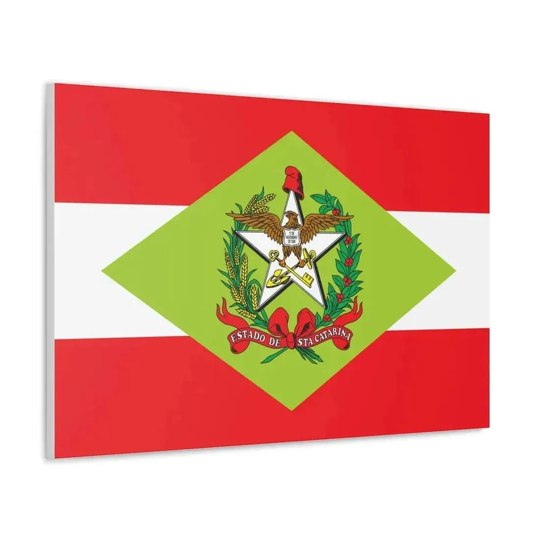 Flag of Santa Catarina Brazil - Canvas Wall Art - The Sticker Space