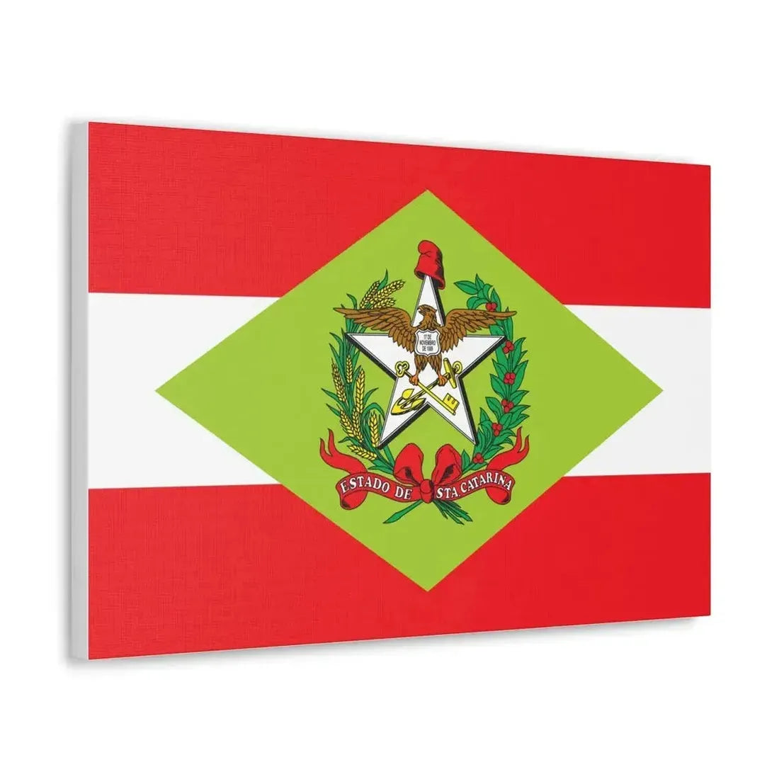 Flag of Santa Catarina Brazil - Canvas Wall Art - The Sticker Space