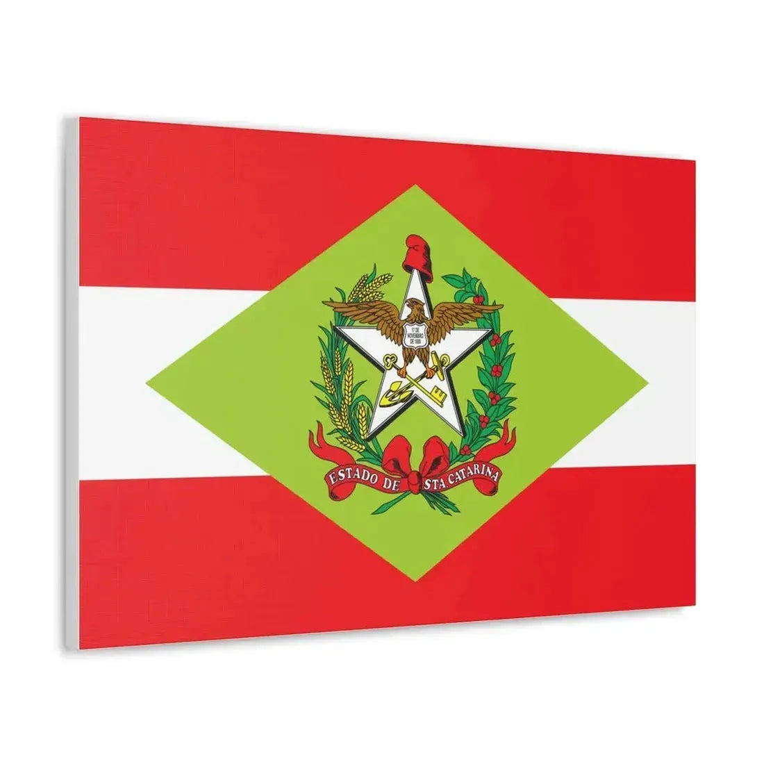 Flag of Santa Catarina Brazil - Canvas Wall Art - The Sticker Space
