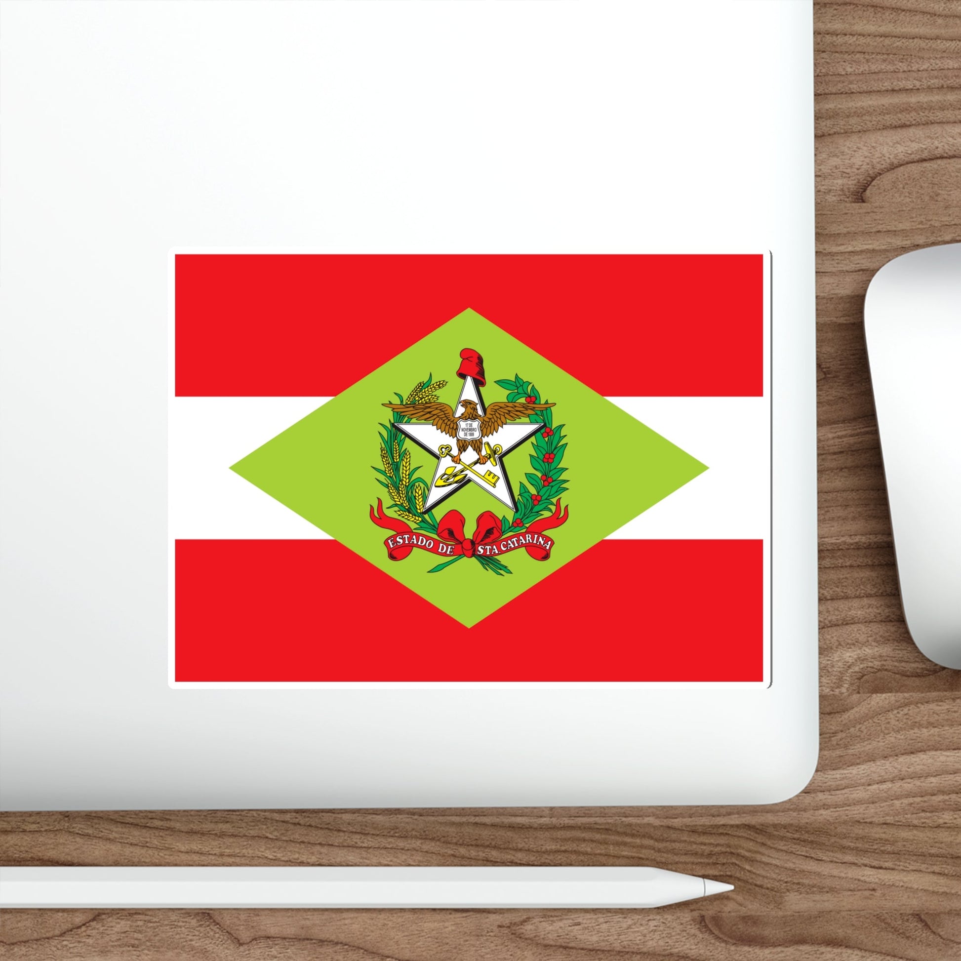 Flag of Santa Catarina Brazil STICKER Vinyl Die-Cut Decal-The Sticker Space