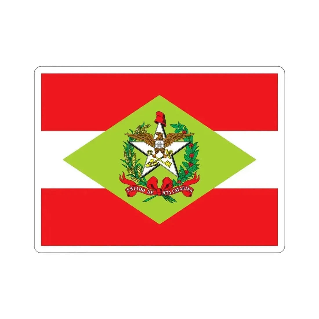Flag of Santa Catarina Brazil STICKER Vinyl Die-Cut Decal 3 Inch - The Sticker Space