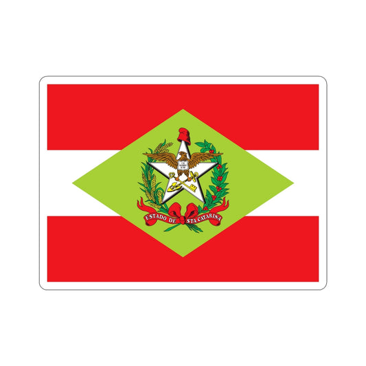 Flag of Santa Catarina Brazil STICKER Vinyl Die-Cut Decal-6 Inch-The Sticker Space