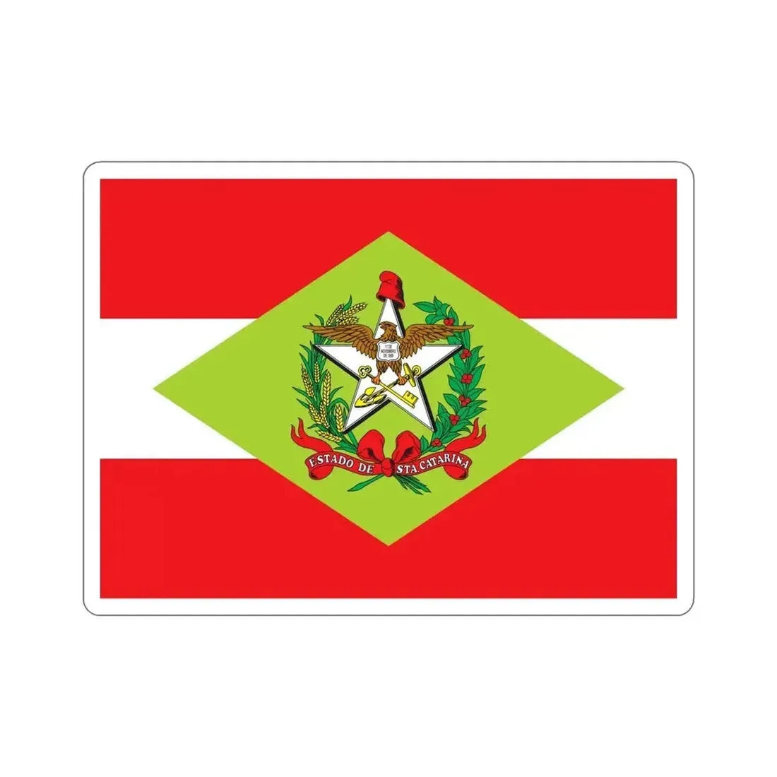 Flag of Santa Catarina Brazil STICKER Vinyl Die-Cut Decal - The Sticker Space