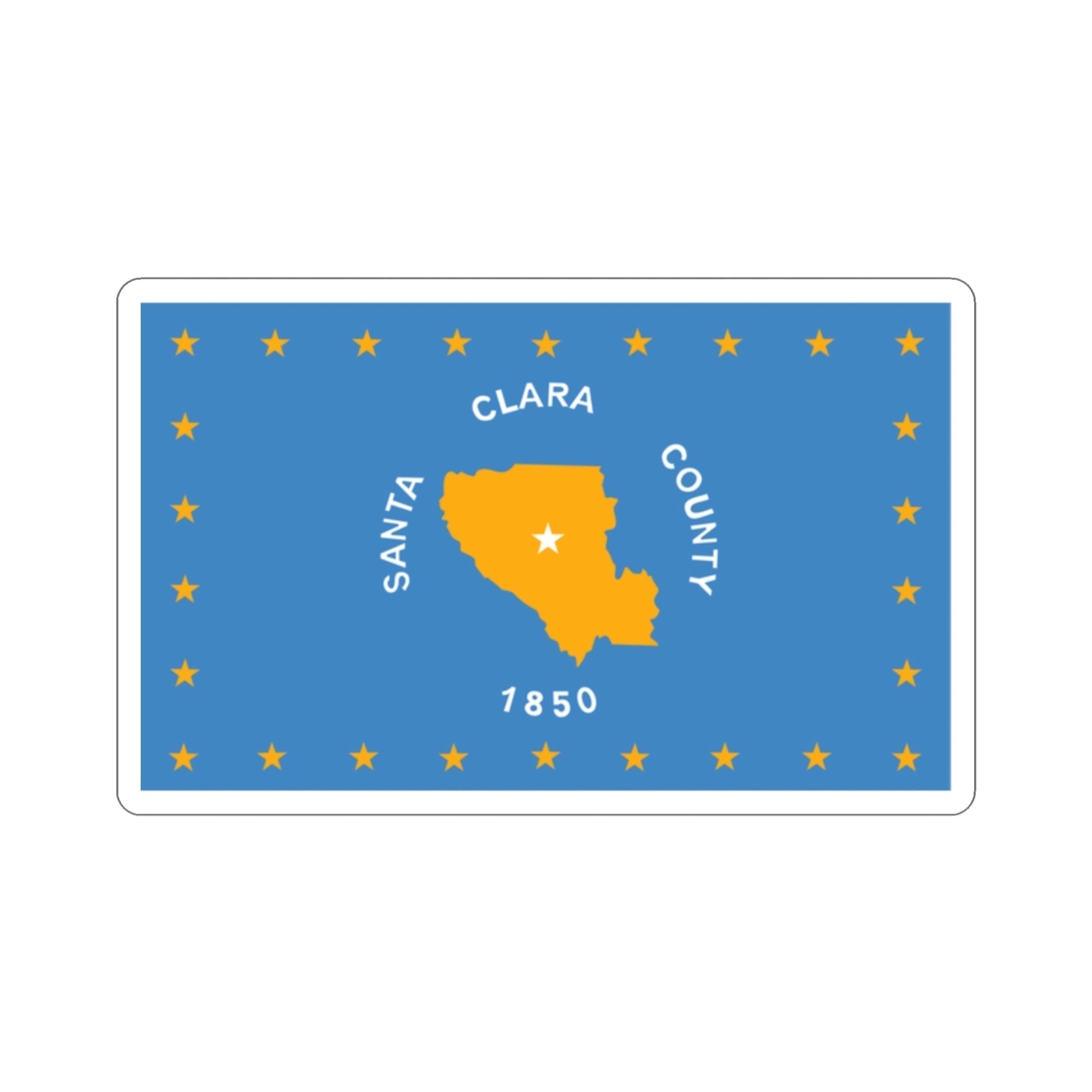 Flag of Santa Clara County California STICKER Vinyl Die-Cut Decal-2 Inch-The Sticker Space