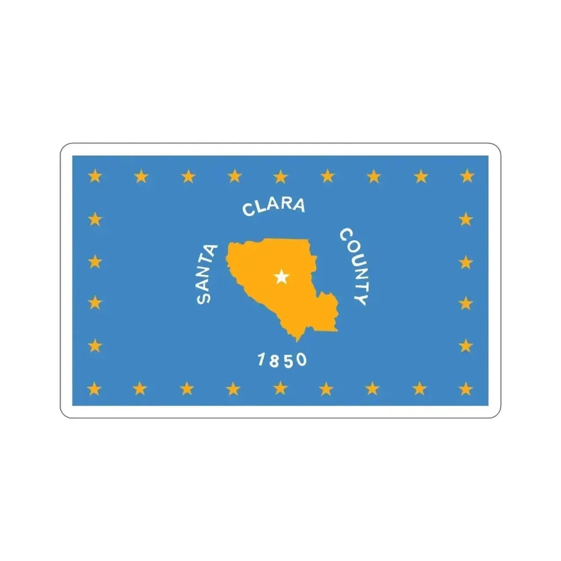 Flag of Santa Clara County California STICKER Vinyl Die-Cut Decal - The Sticker Space