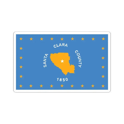 Flag of Santa Clara County California (United States) STICKER Vinyl Kiss-Cut Decal 2 Inch White - The Sticker Space
