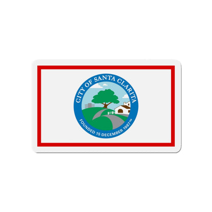 Flag of Santa Clarita California - Die-Cut Magnet-4" x 4"-The Sticker Space