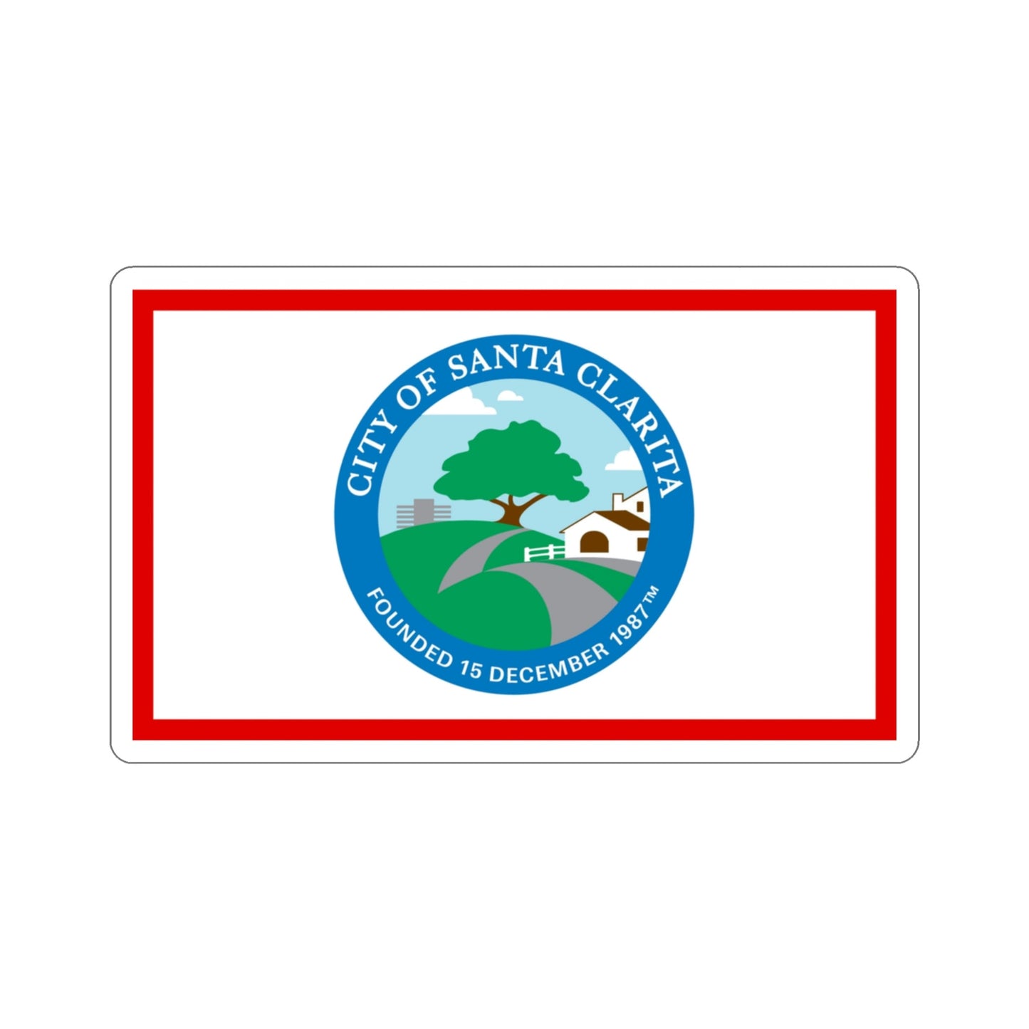 Flag of Santa Clarita California USA STICKER Vinyl Die-Cut Decal-3 Inch-The Sticker Space