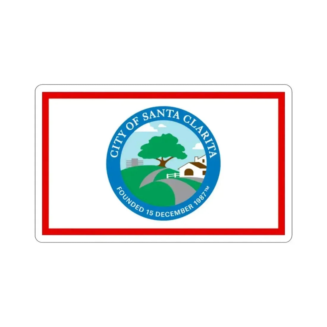 Flag of Santa Clarita California USA STICKER Vinyl Die-Cut Decal - The Sticker Space