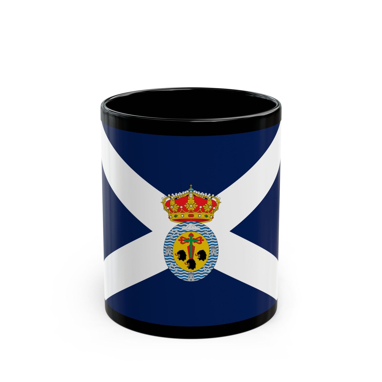 Flag of Santa Cruz de Tenerife Spain - Black Coffee Mug-11oz-The Sticker Space