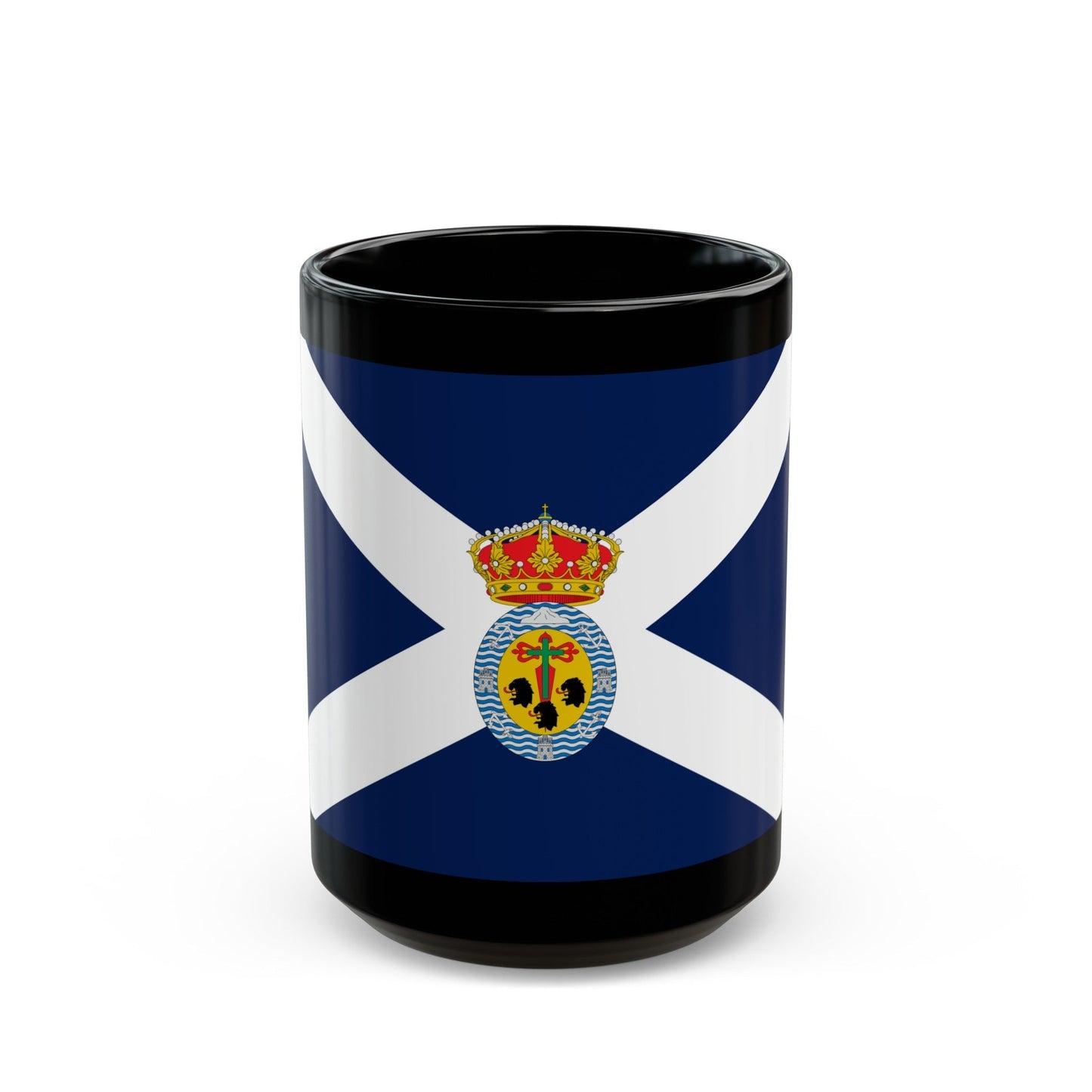 Flag of Santa Cruz de Tenerife Spain - Black Coffee Mug-15oz-The Sticker Space