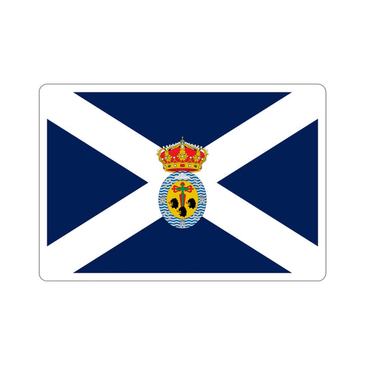 Flag of Santa Cruz de Tenerife Spain STICKER Vinyl Die-Cut Decal-6 Inch-The Sticker Space