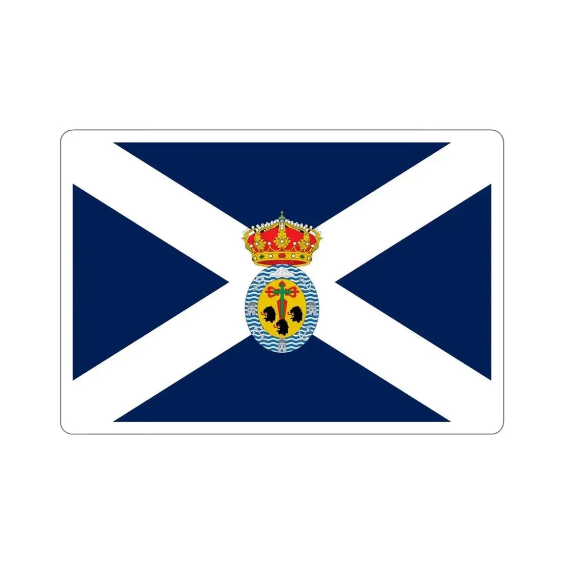 Flag of Santa Cruz de Tenerife Spain STICKER Vinyl Die-Cut Decal - The Sticker Space