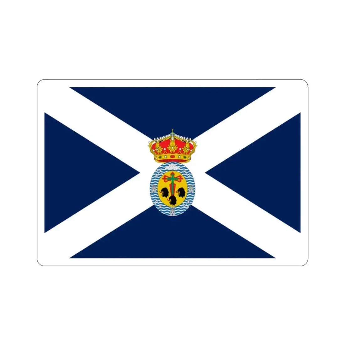 Flag of Santa Cruz de Tenerife Spain STICKER Vinyl Die-Cut Decal - The Sticker Space