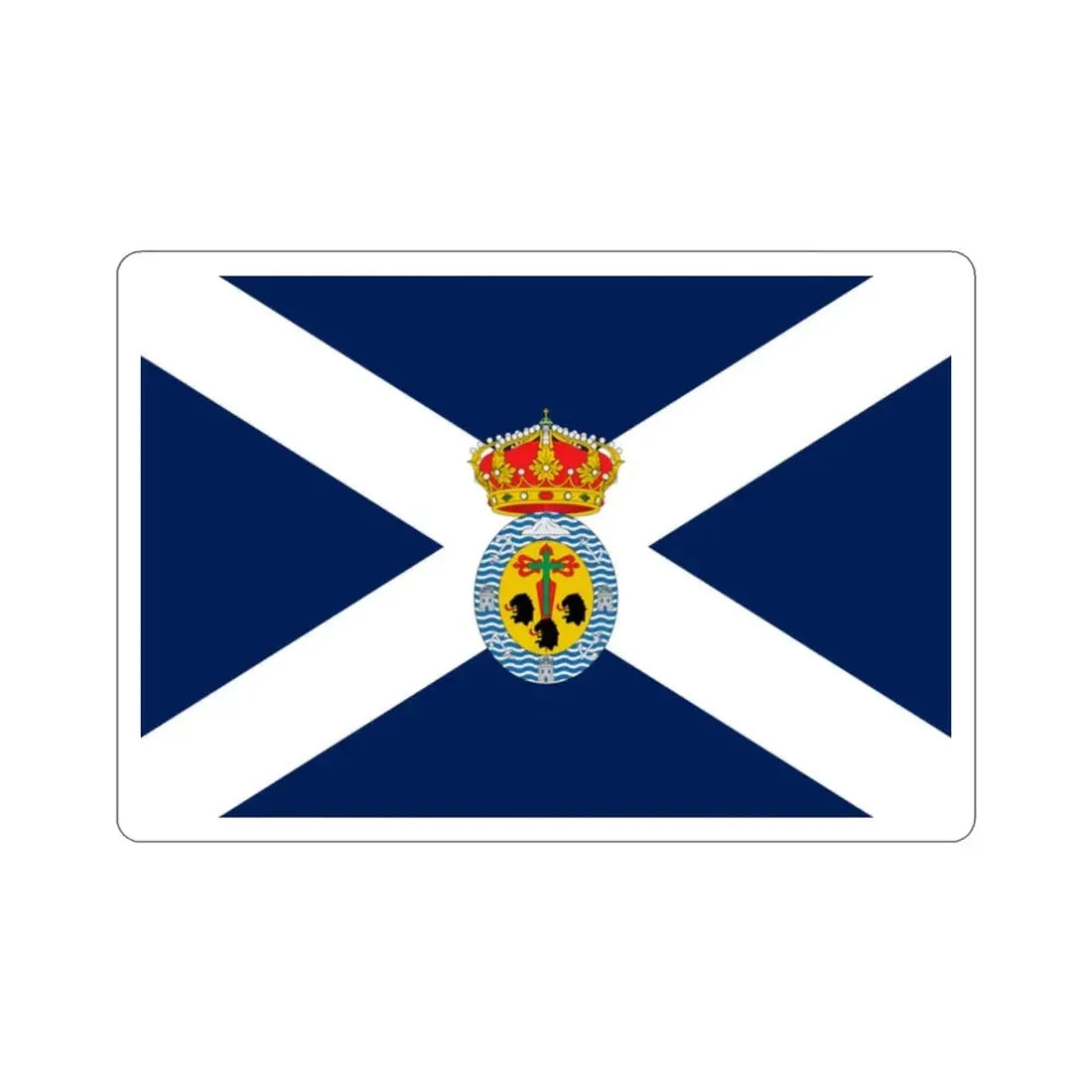 Flag of Santa Cruz de Tenerife Spain STICKER Vinyl Die-Cut Decal - The Sticker Space