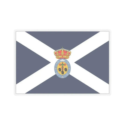 Flag of Santa Cruz de Tenerife Spain - STICKER Vinyl Kiss-Cut Decal 2 Inch Transparent - The Sticker Space