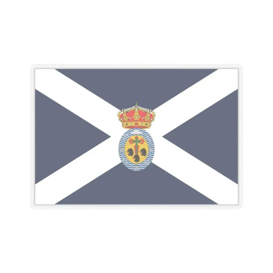 Flag of Santa Cruz de Tenerife Spain - STICKER Vinyl Kiss-Cut Decal 3 Inch Transparent - The Sticker Space