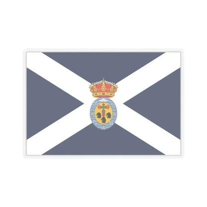 Flag of Santa Cruz de Tenerife Spain - STICKER Vinyl Kiss-Cut Decal 3 Inch Transparent - The Sticker Space