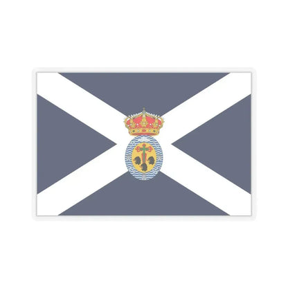 Flag of Santa Cruz de Tenerife Spain - STICKER Vinyl Kiss-Cut Decal 4 Inch Transparent - The Sticker Space