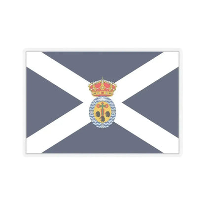 Flag of Santa Cruz de Tenerife Spain - STICKER Vinyl Kiss-Cut Decal 6 Inch Transparent - The Sticker Space