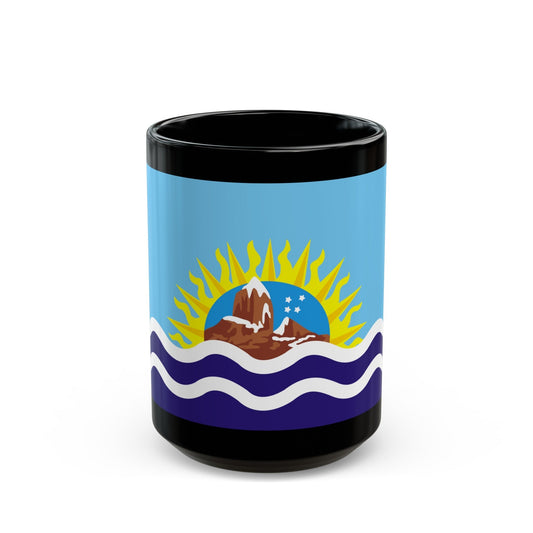 Flag of Santa Cruz Province Argentina - Black Coffee Mug-15oz-The Sticker Space